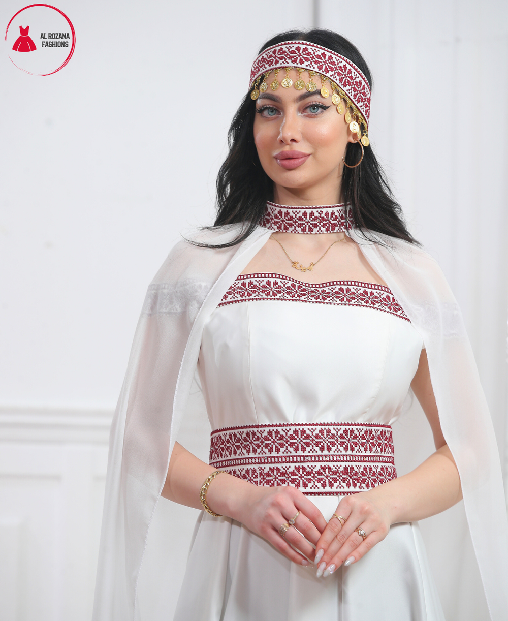 Elegant Heritage Embroidered Gown Premium Craftsmanship for Special Oc –  Rozana Fashions